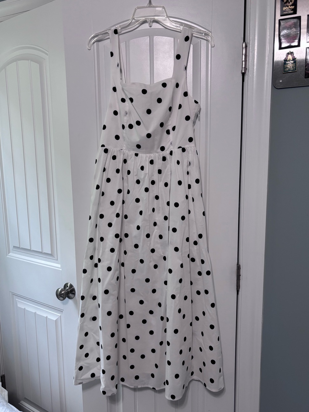 NWT 100% Cotton Polka Dot Midi Dress